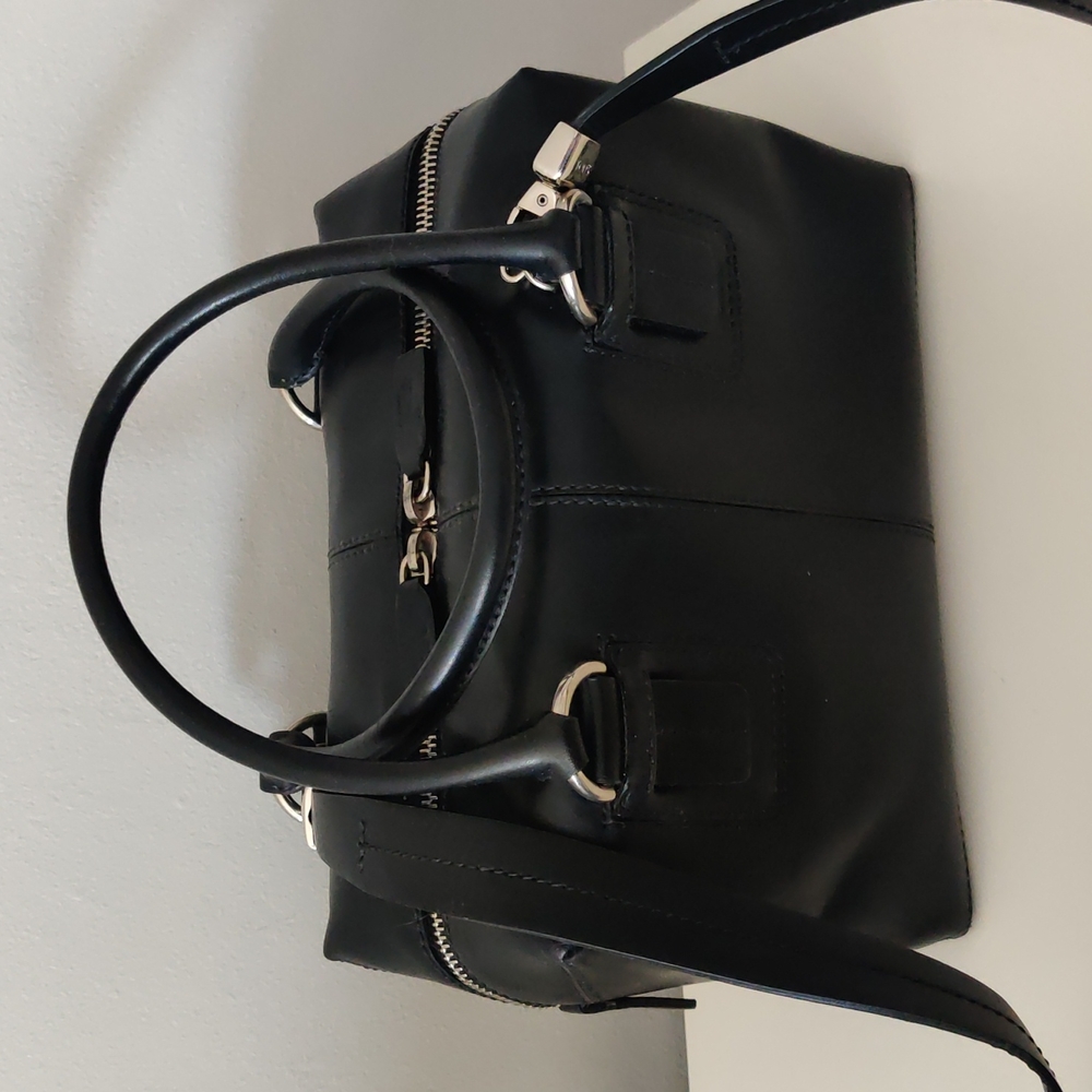 Tod's square handbag black leather